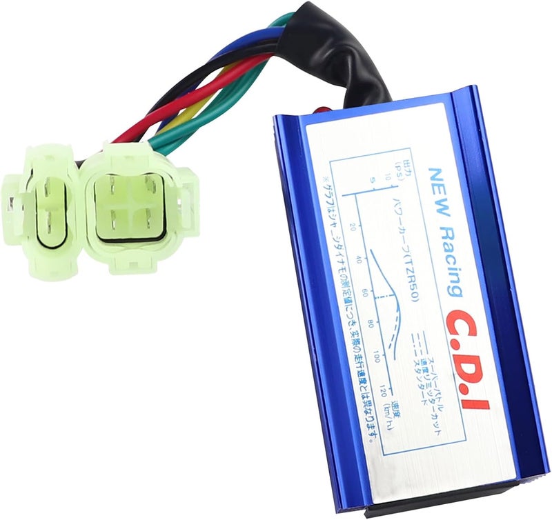 FLYPIG High Performance GY6 6 Pin AC Racing CDI Box for 50cc 125cc 150cc 139QMB 152QMI 157QMJ Chinese Scooter Moped Go Kart ATV Quads Dirt Bike Compatible with XR50 XR70 CRF50 CRF70 - Image 1